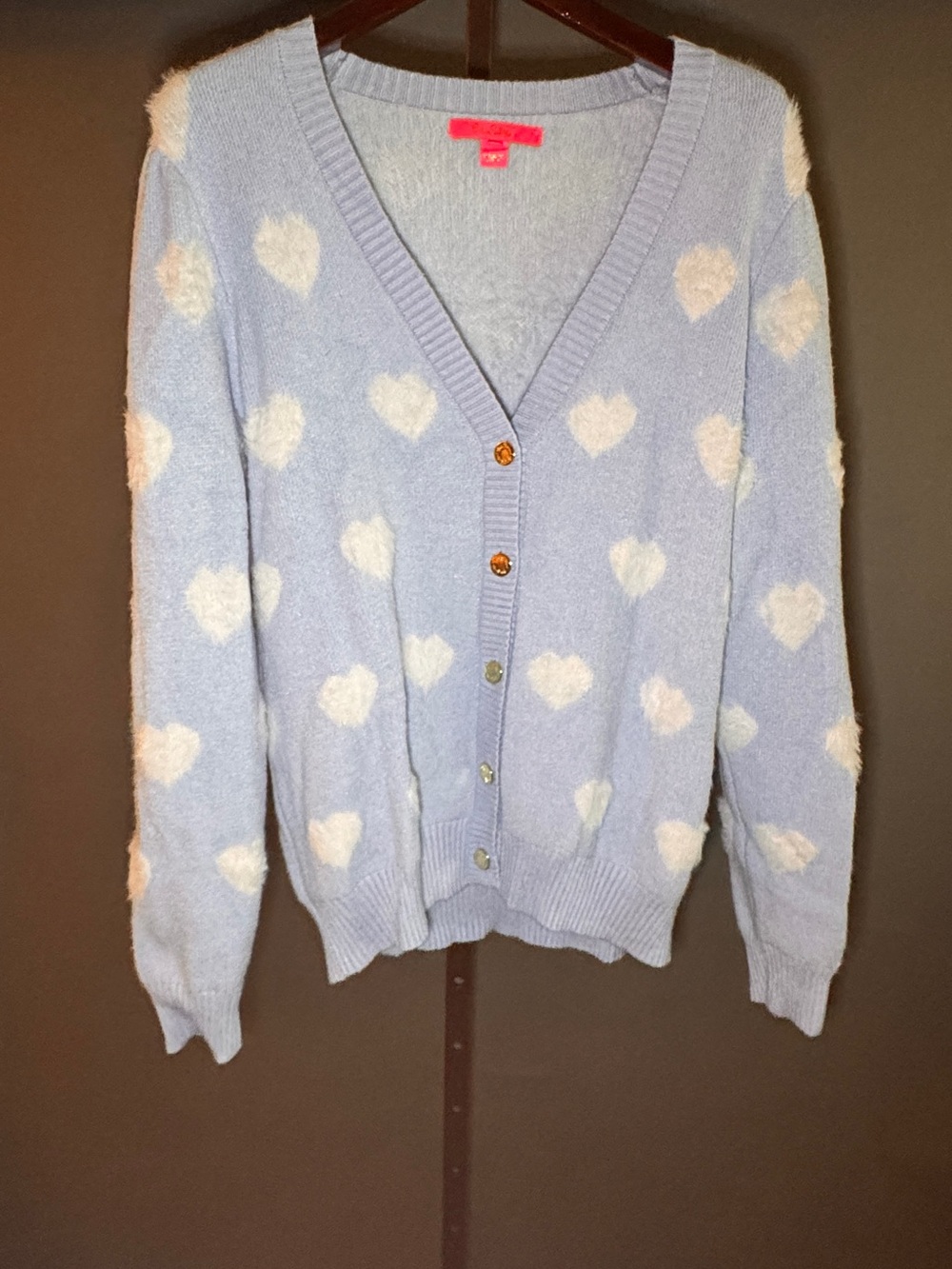 Lilly Pulitzer Blue Heart Cardigan Sweater – Women’s XL